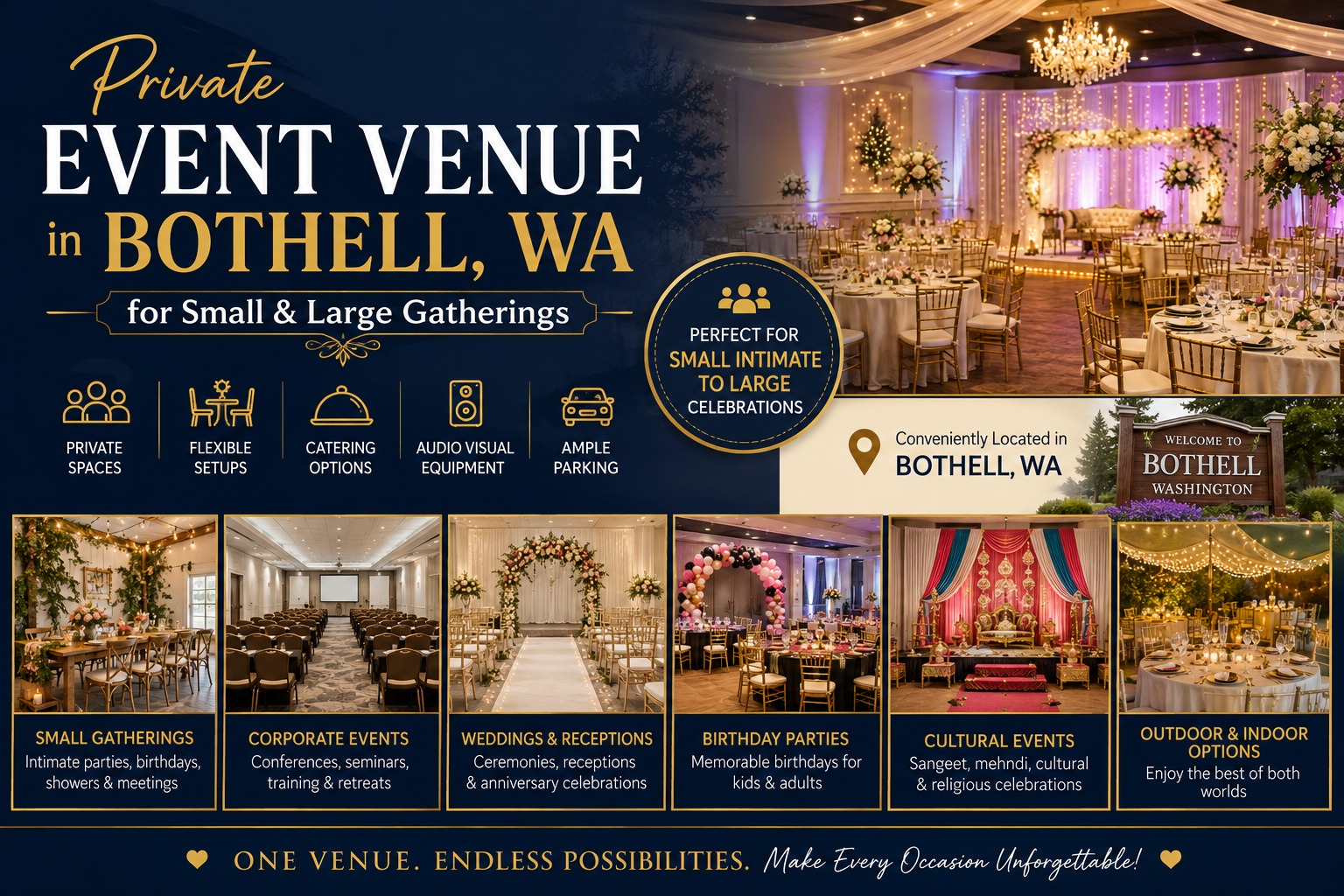 Private Event Venue in Bothell WA for Small & Large Gatherings
