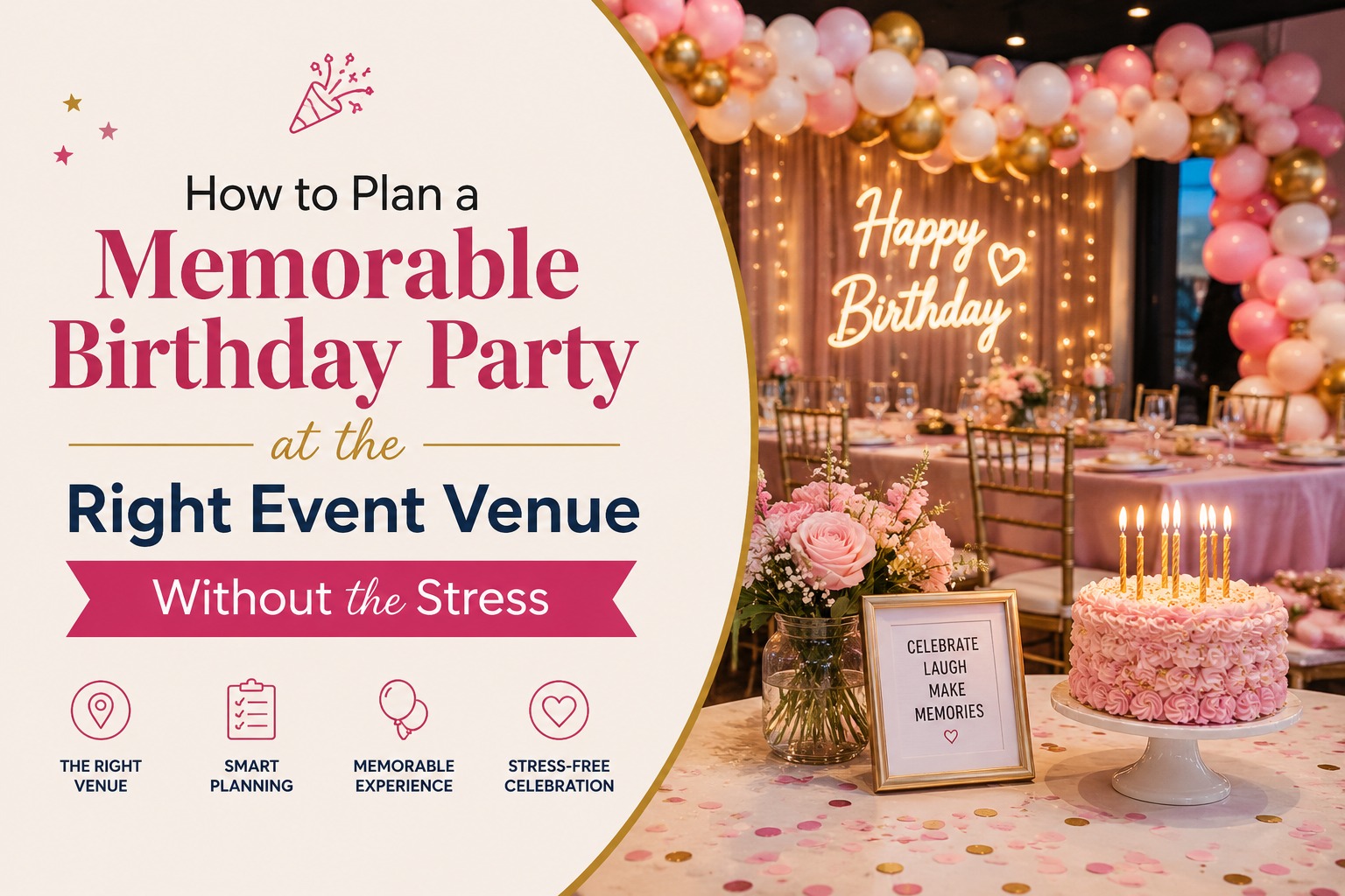 How to Plan a Memorable Birthday Party at the Right Event Venue Without the Stress